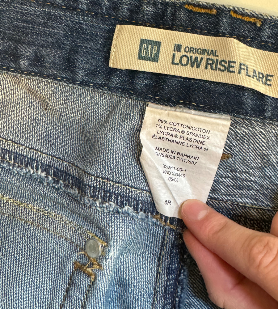 Lågmidjade jeans–stl: S