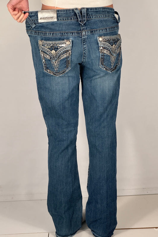 Lågmidjade jeans stl: M