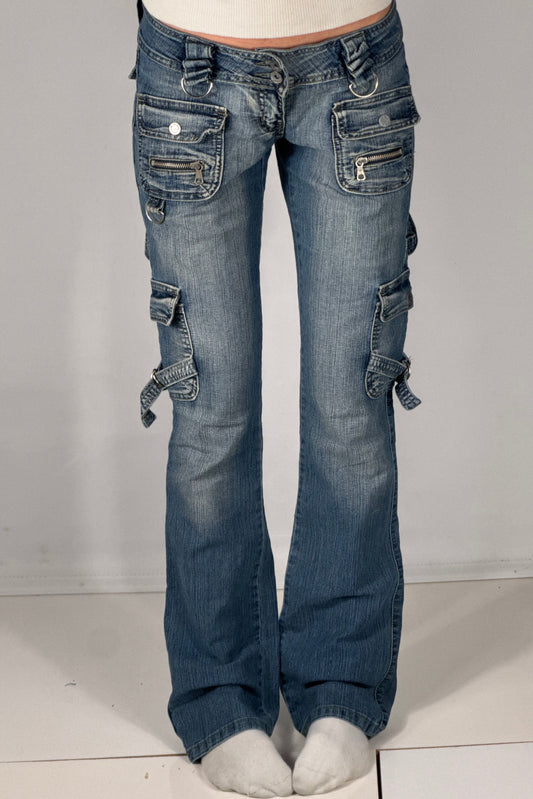 Lavtaljede jeans str: S