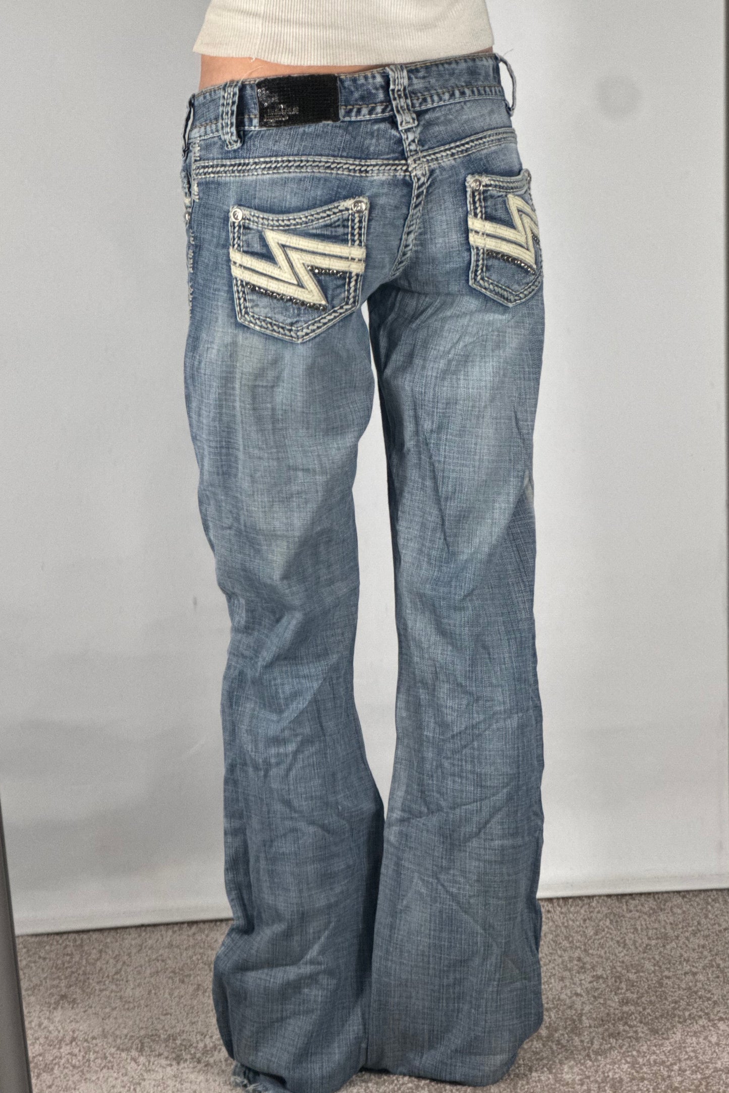 Lavtaljede jeans str: S