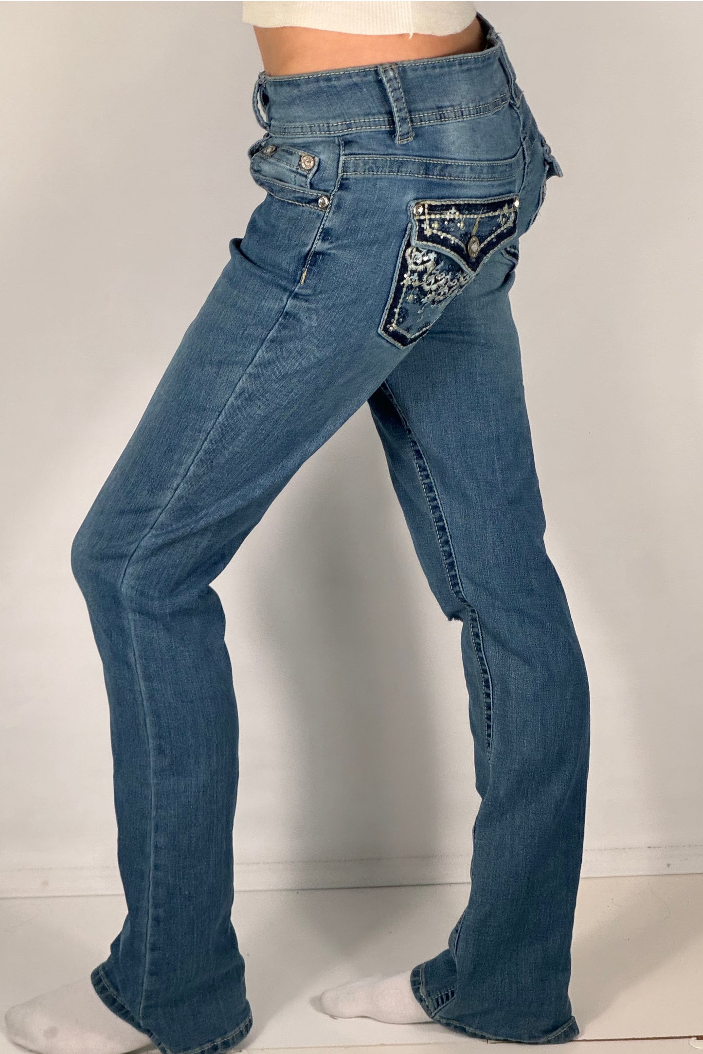 Lågmidjade jeans stl: S
