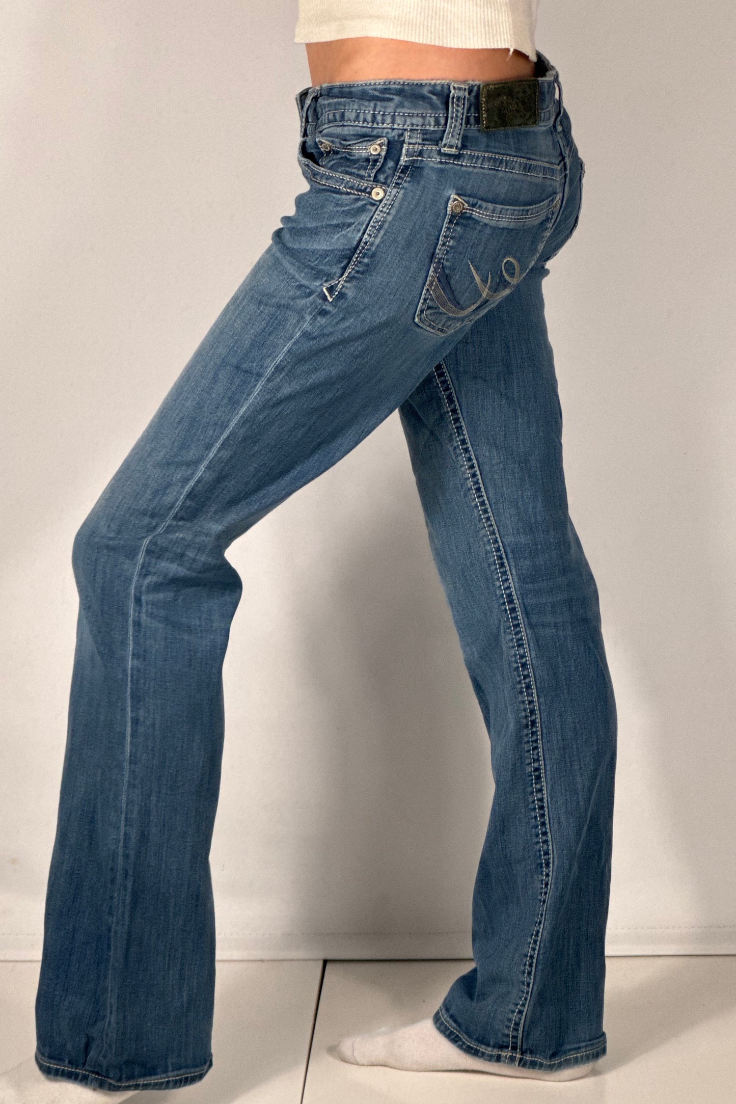 Lavtaljede jeans str: S