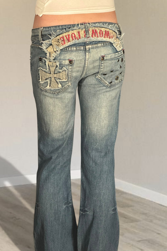 Lågmidjade jeans stl: S