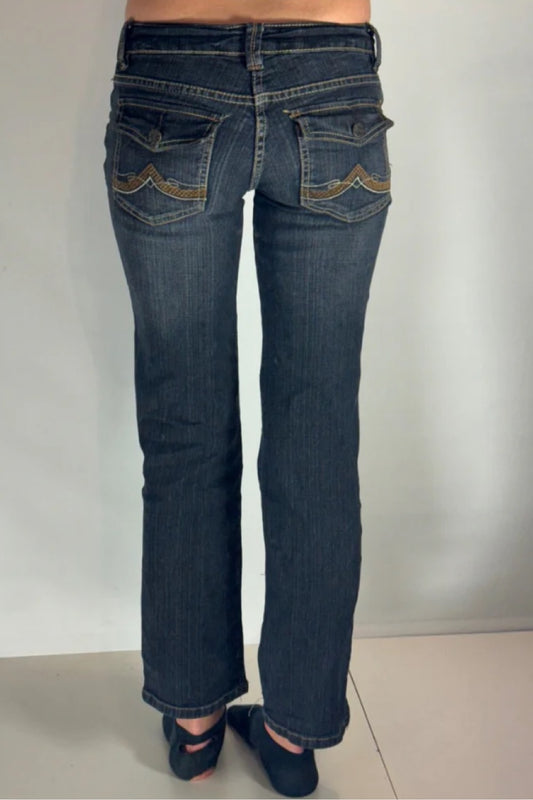 Lågmidjade jeans–stl: XS