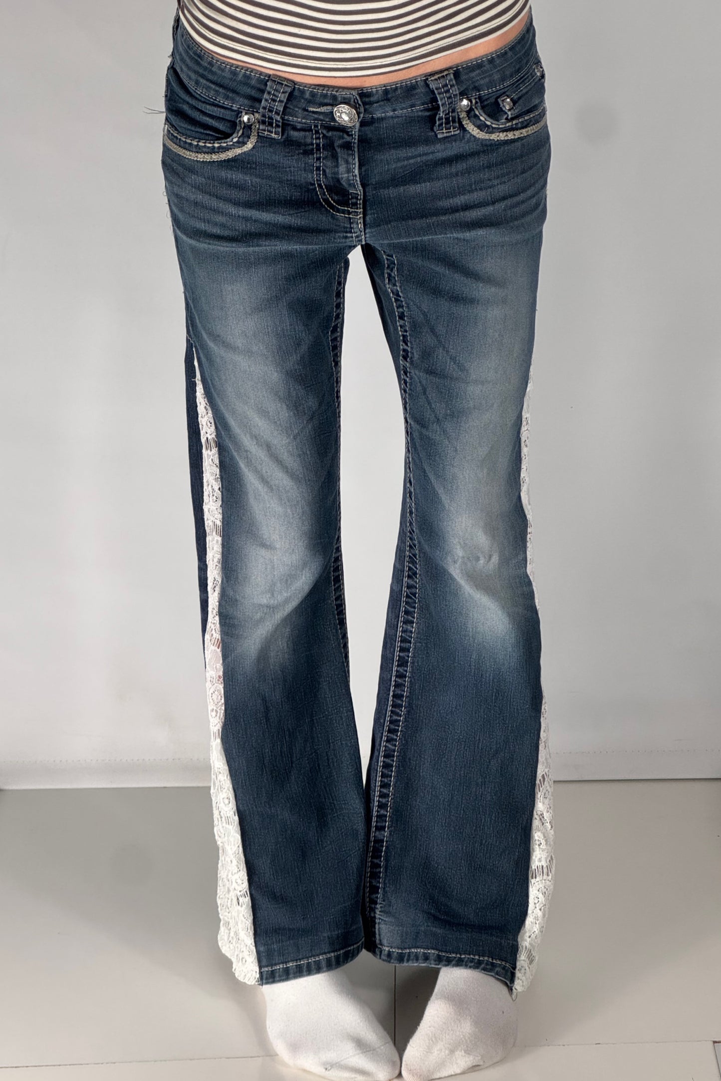 Lavtaljede jeans str: S