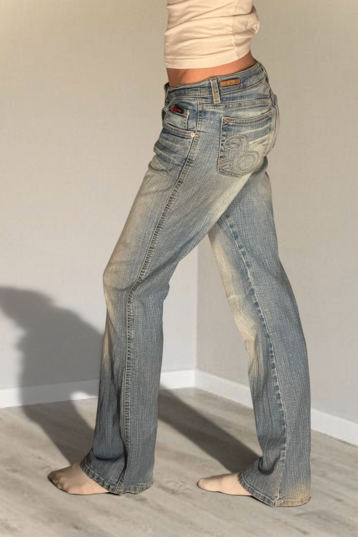 Utsvängda jeans stl: XS