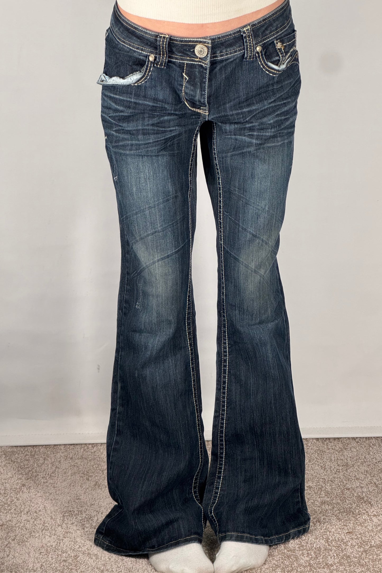 Lavtaljede jeans str: M