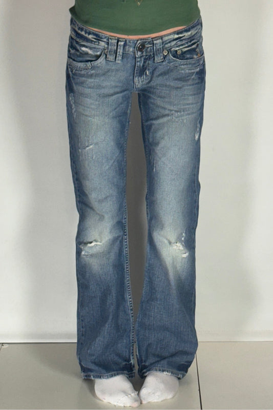 Lågmidjade jeans–stl: S