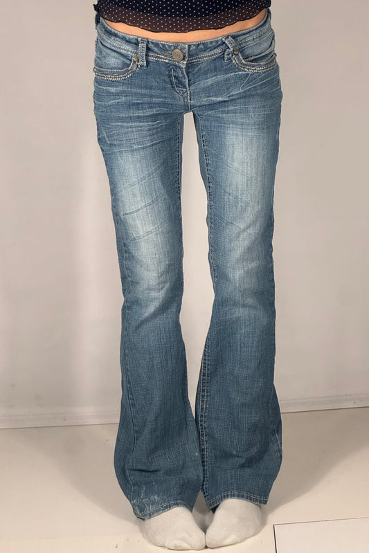 Lavtaljede jeans str: S