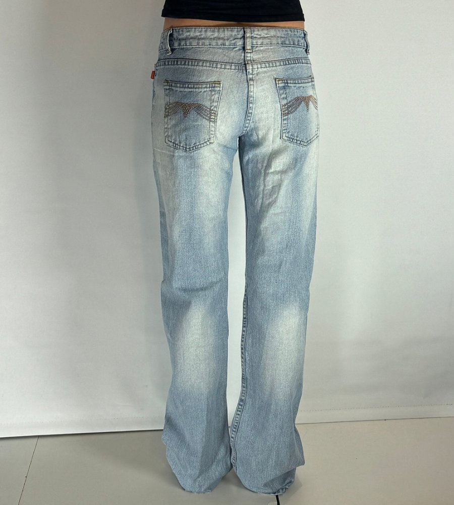 Lågmidjade jeans–stl: S