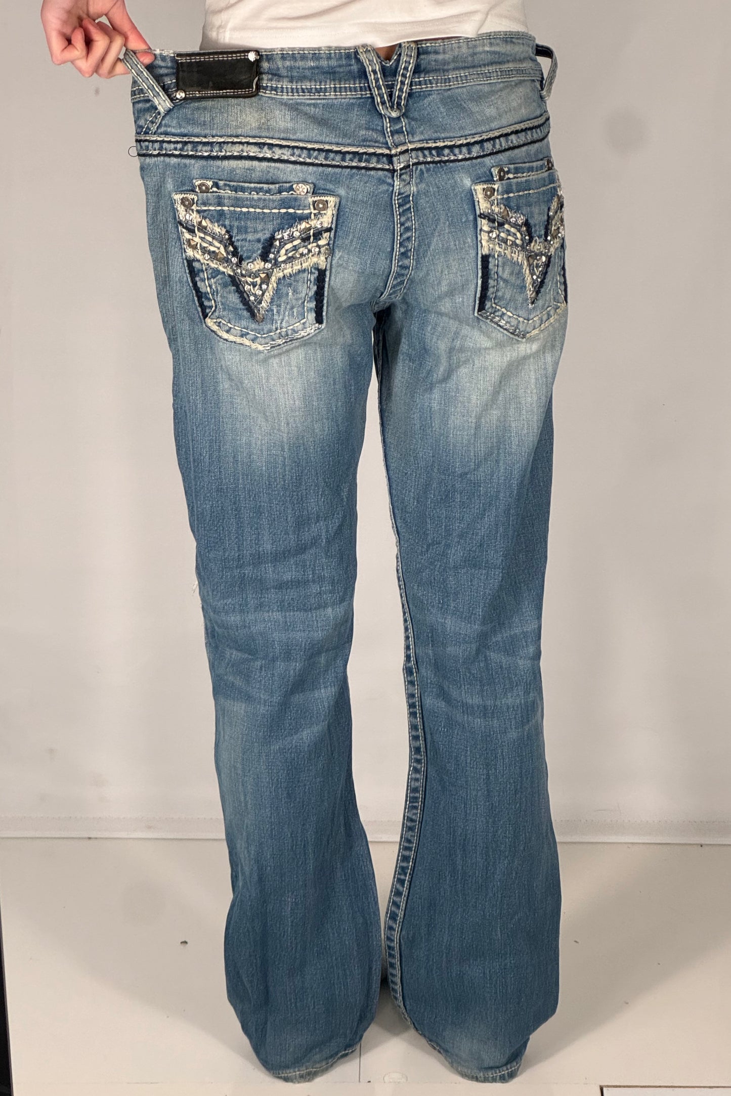 Lavtaljede jeans str: M