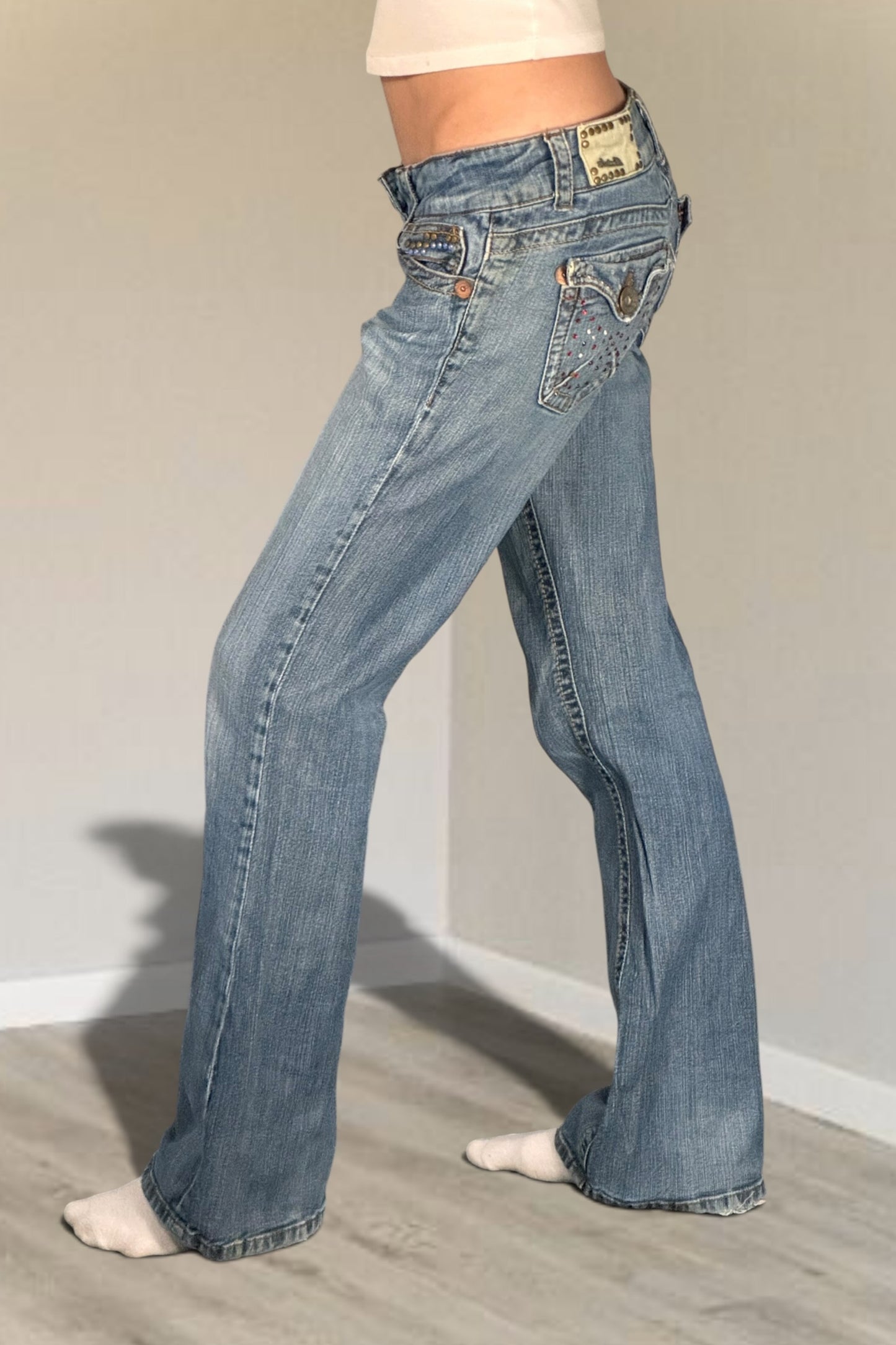 Lågmidjade jeans stl: S