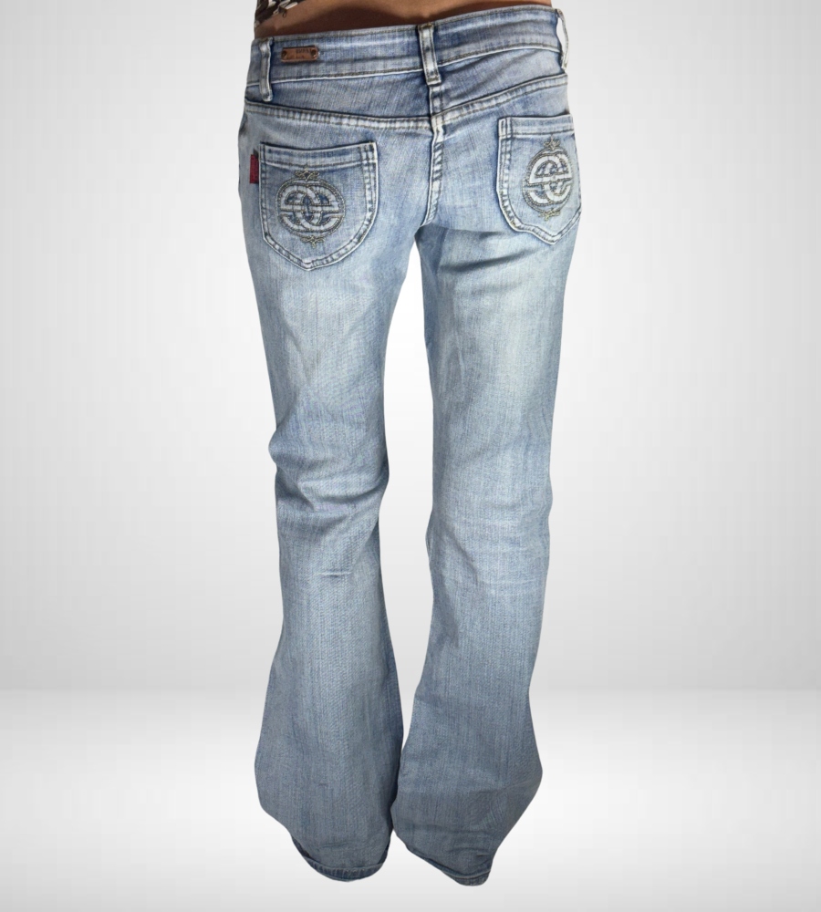 Lågmidjade jeans–stl: S