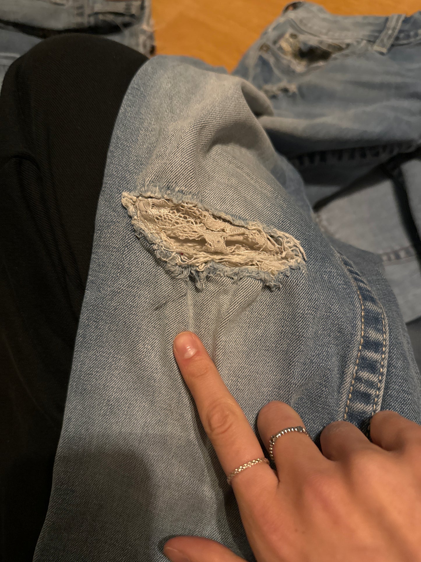 Lågmidjade jeans stl: S