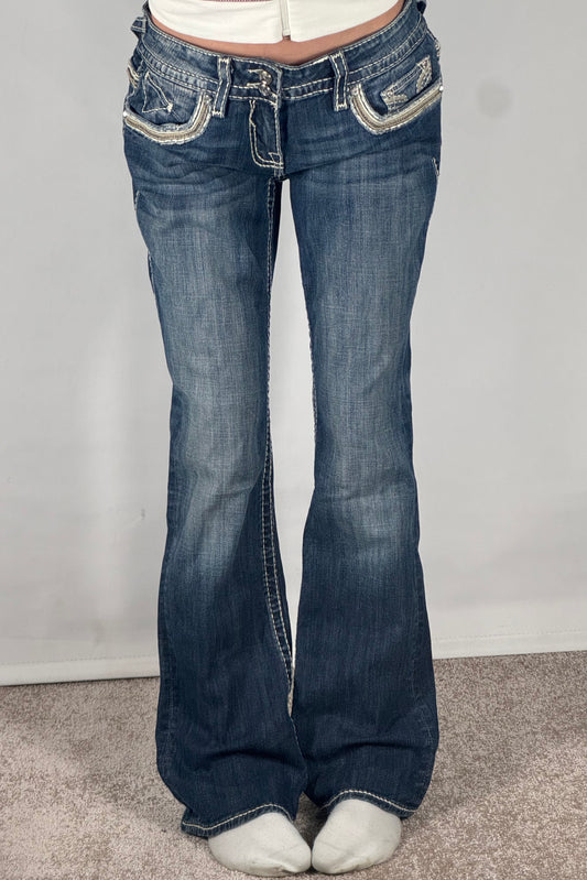 Lavtaljede jeans str: S