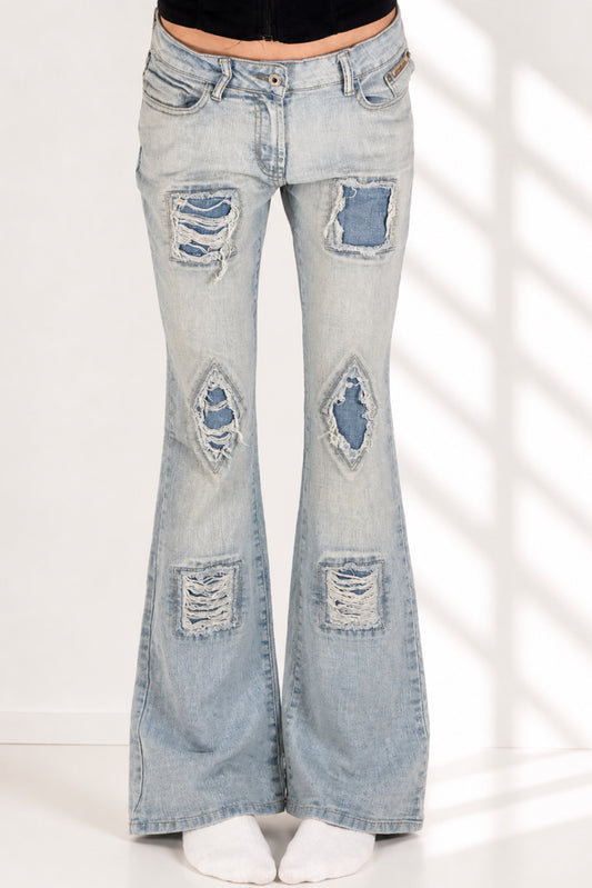 Utsvängda jeans stl: S
