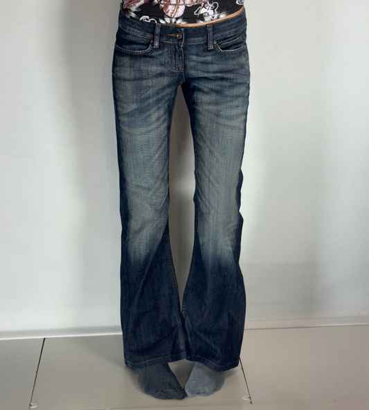 Lågmidjade jeans–stl: S