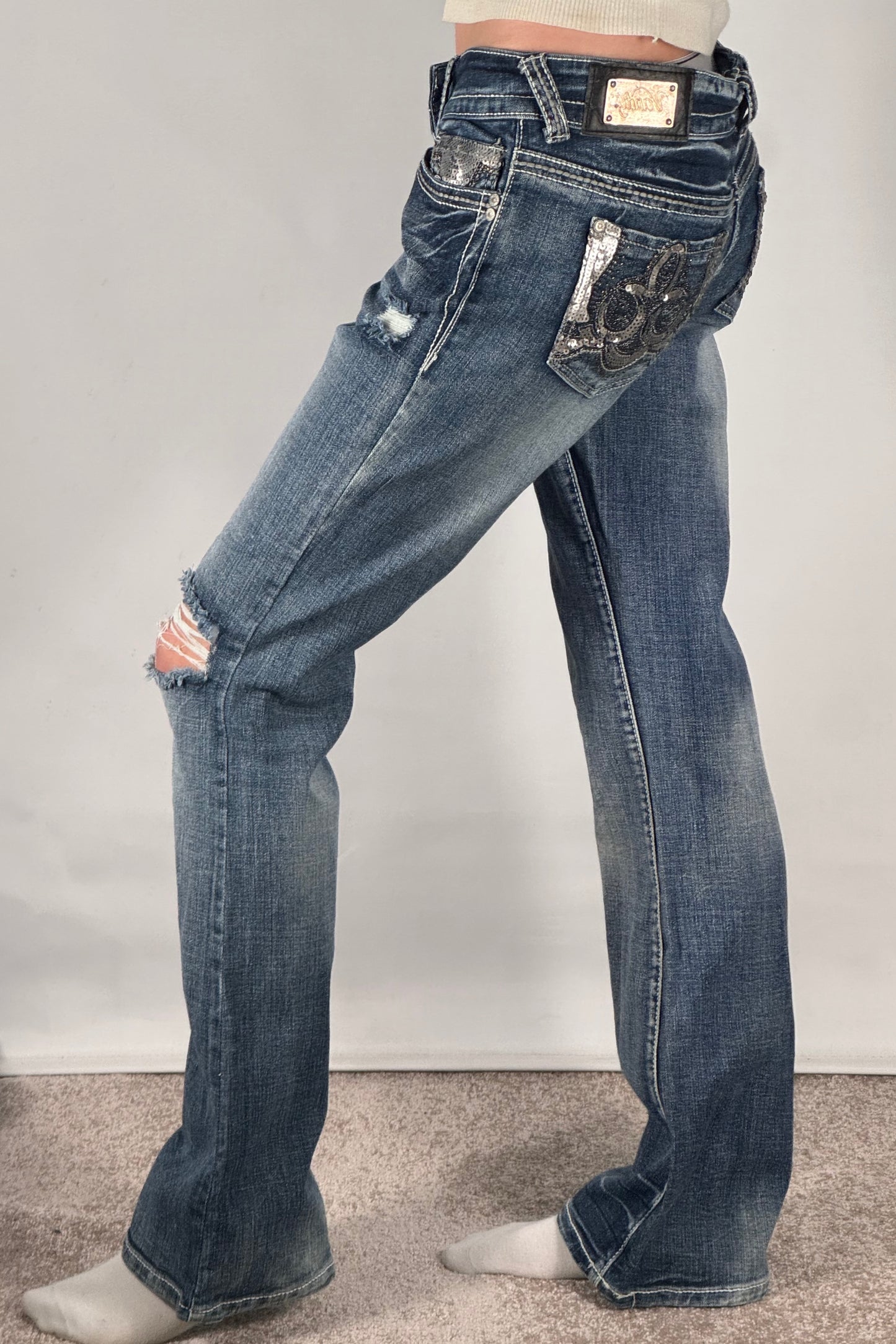 Lågmidjade jeans stl: S/M