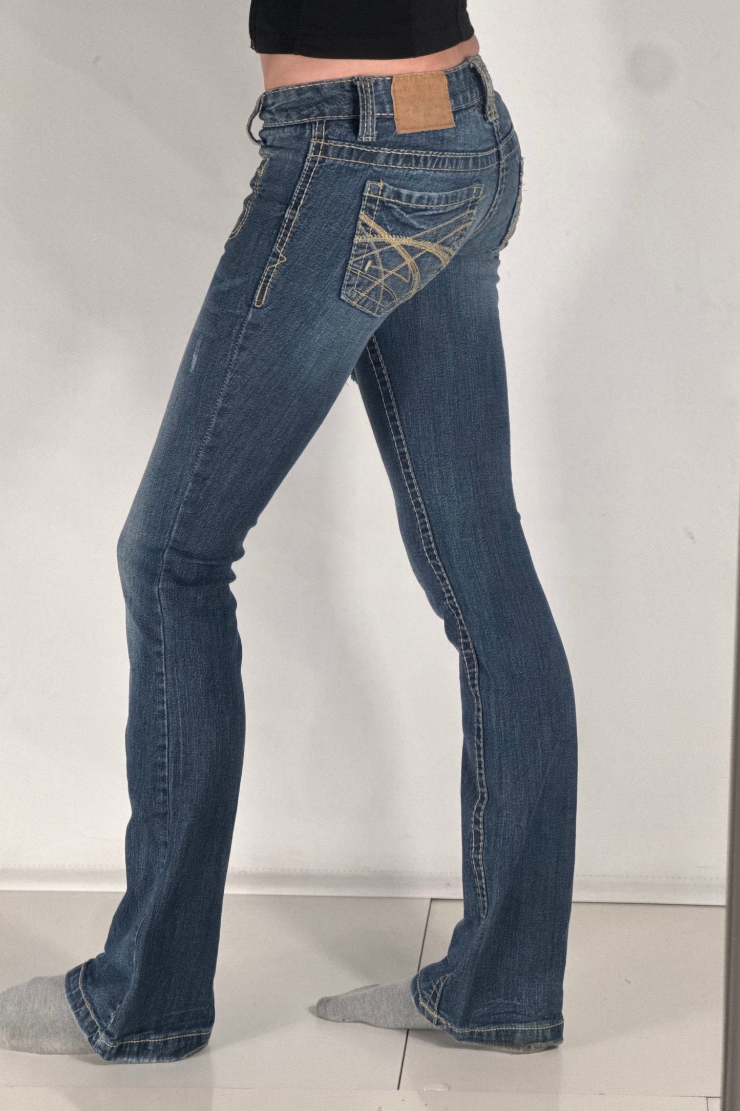Lavmidede jeans str: XXS