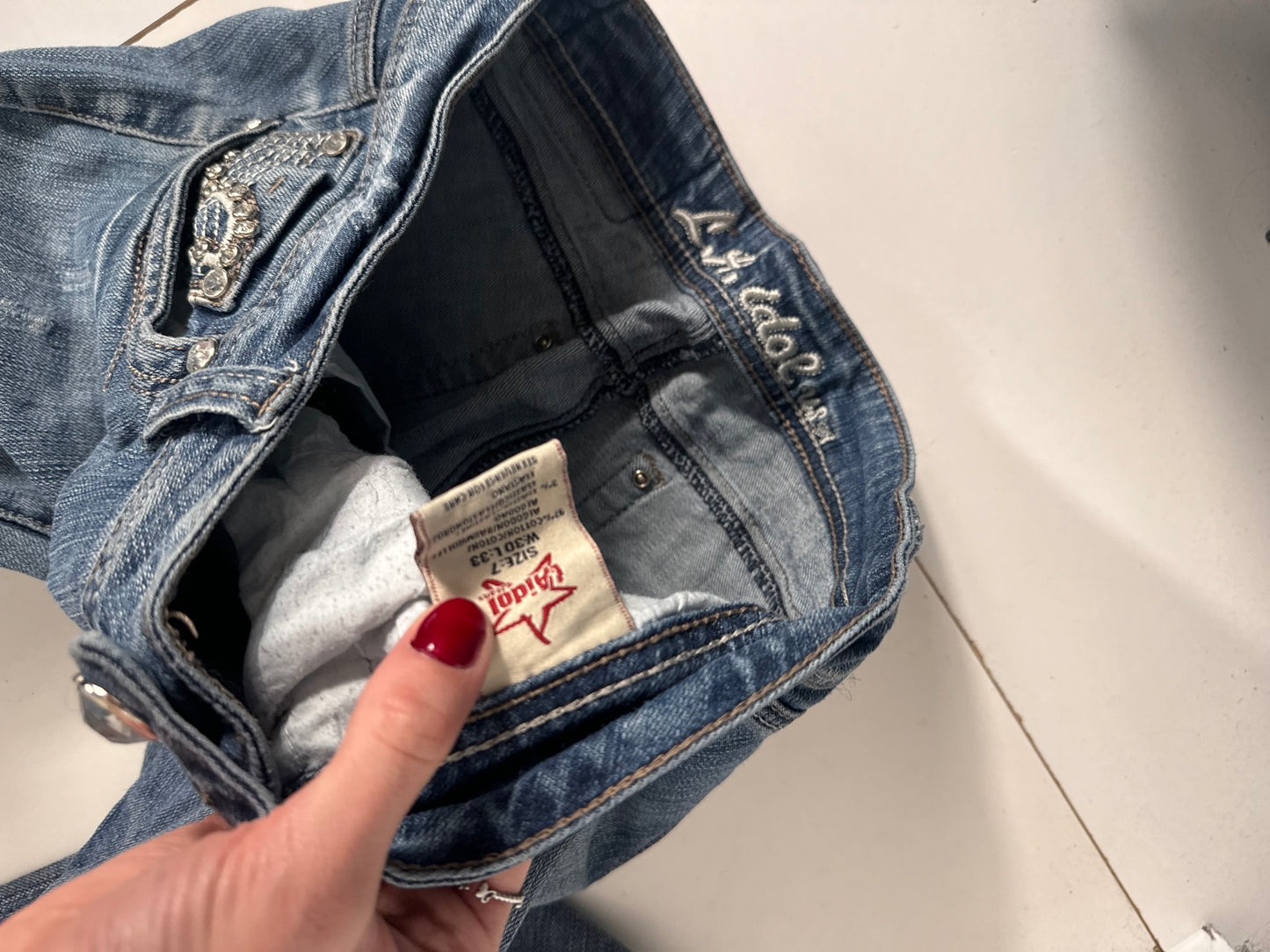 Lågmidjade jeans stl: S