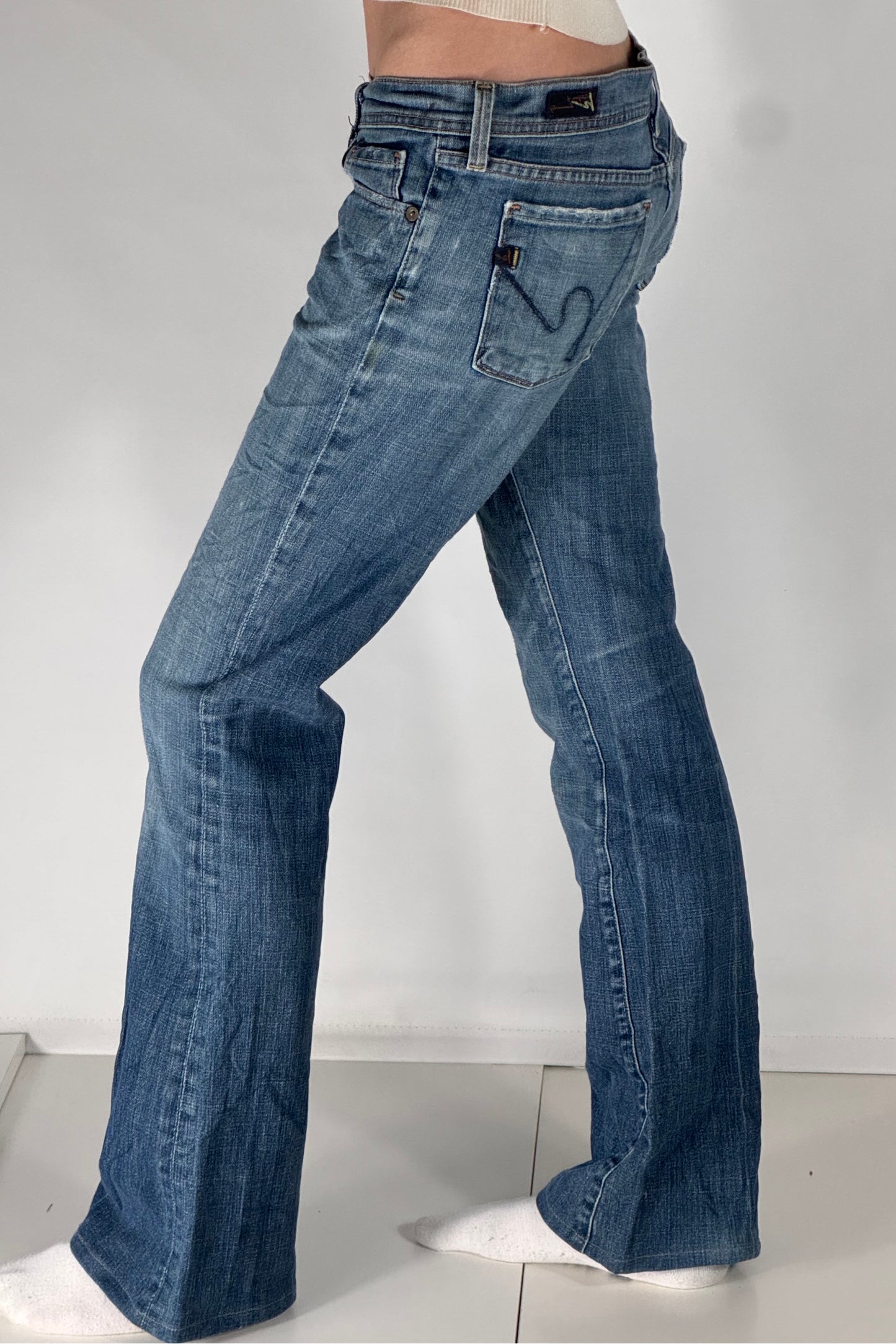 Lavtaljede jeans str: S