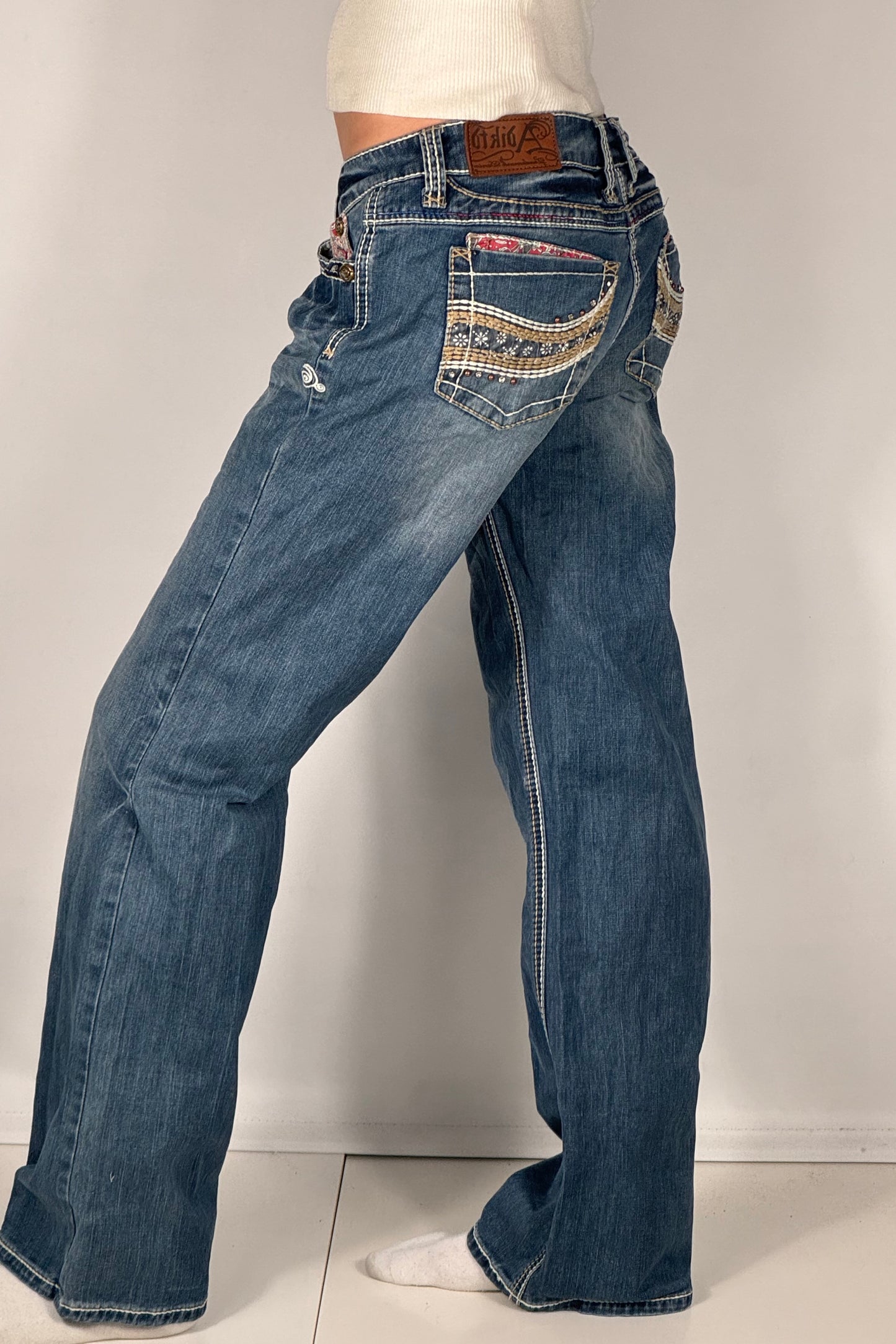 Lavt liv jeans str: S/M
