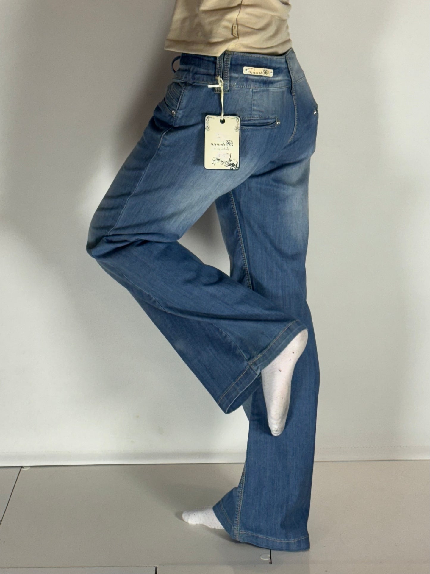 Lågmidjade jeans–stl: S