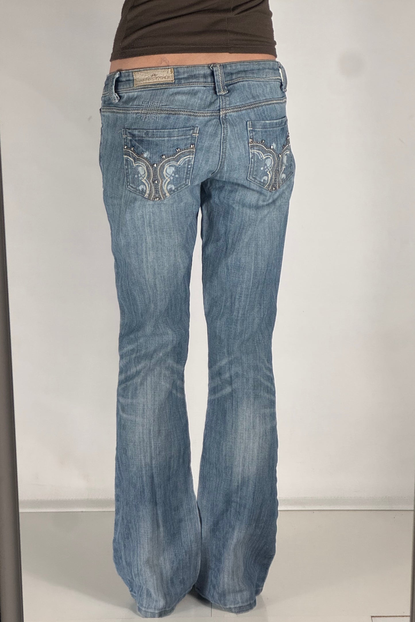 Lavtaljede jeans str: S
