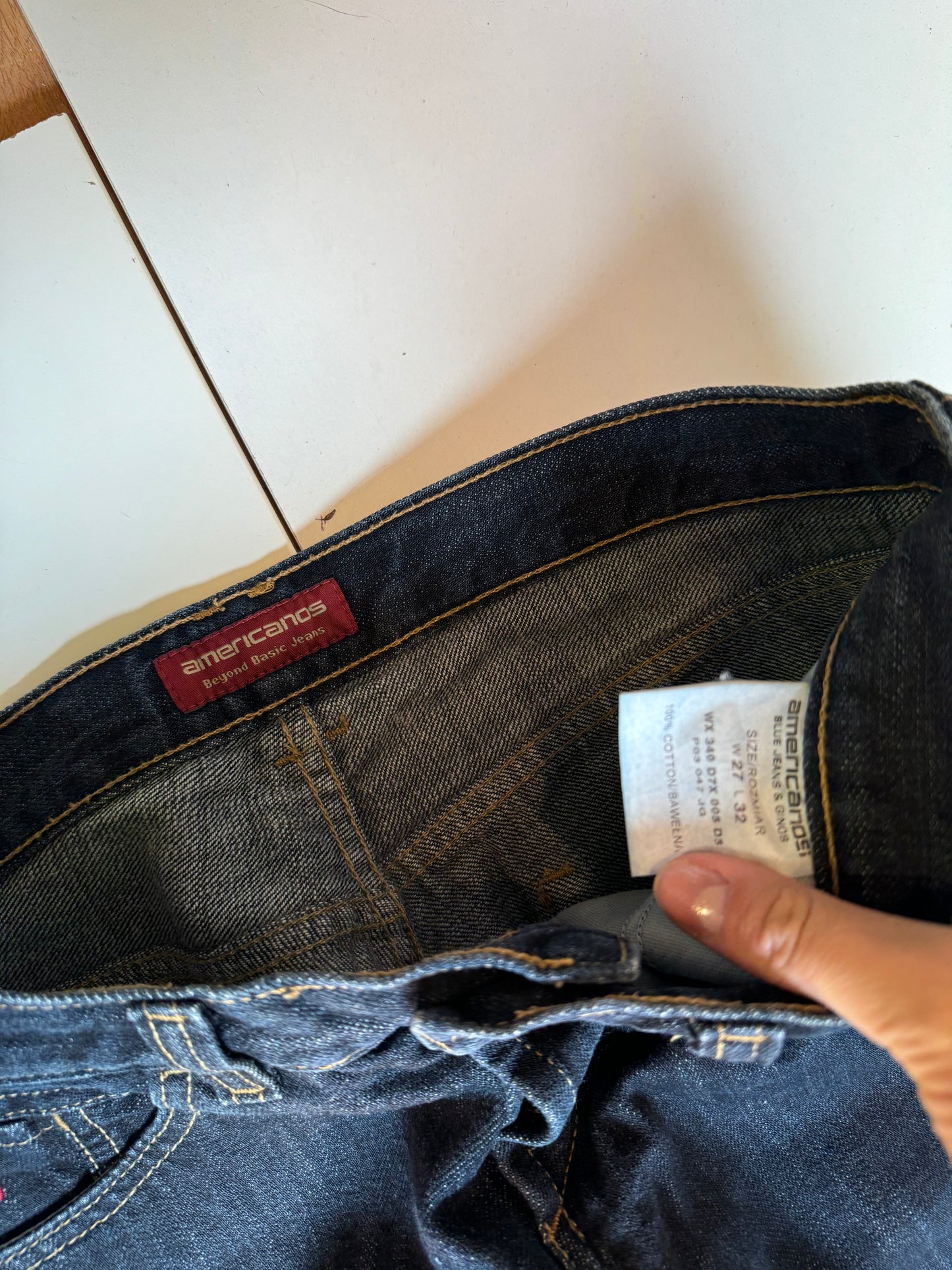 Lågmidjade jeans–stl: S