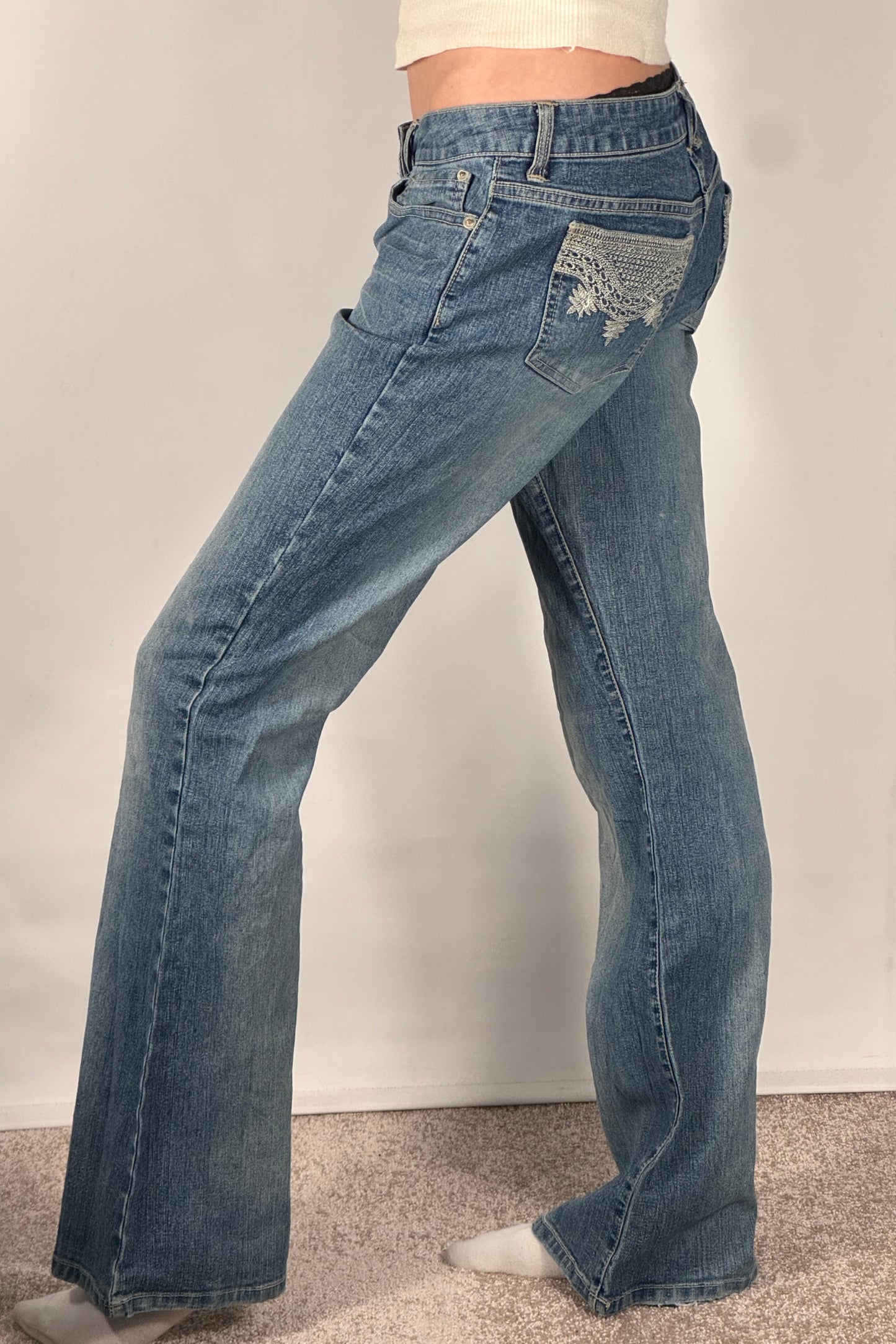 Lågmidjade jeans stl: S