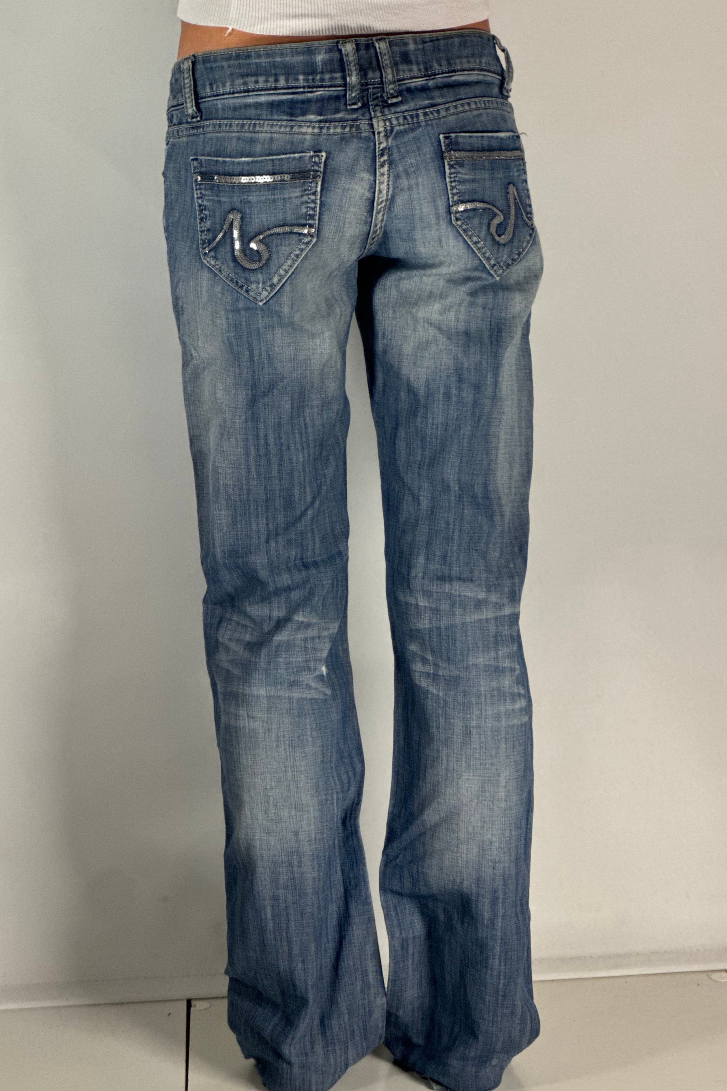 Lågmidjade jeans stl: S