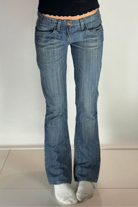 Lågmidjade jeans–stl: XS