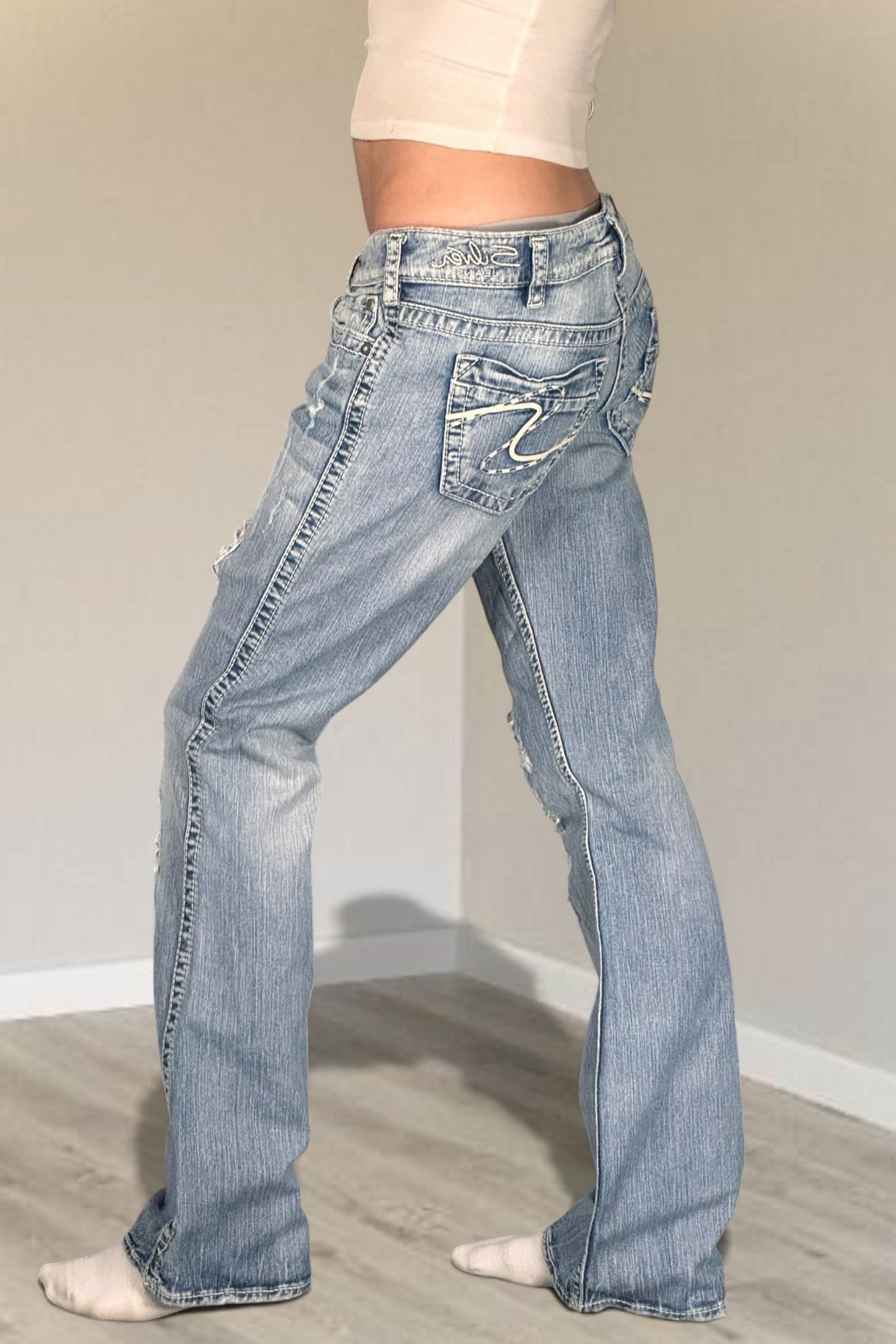 Lågmidjade jeans stl: M
