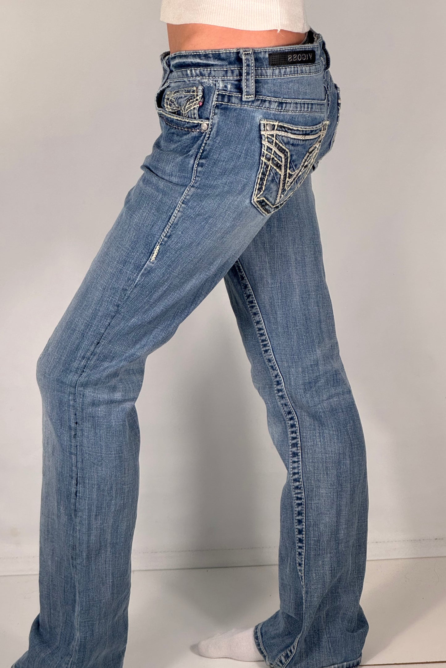 Lavtaljede jeans str: S