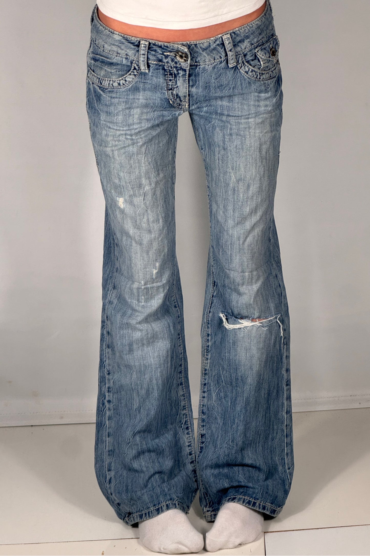 Lavtaljede jeans str: S