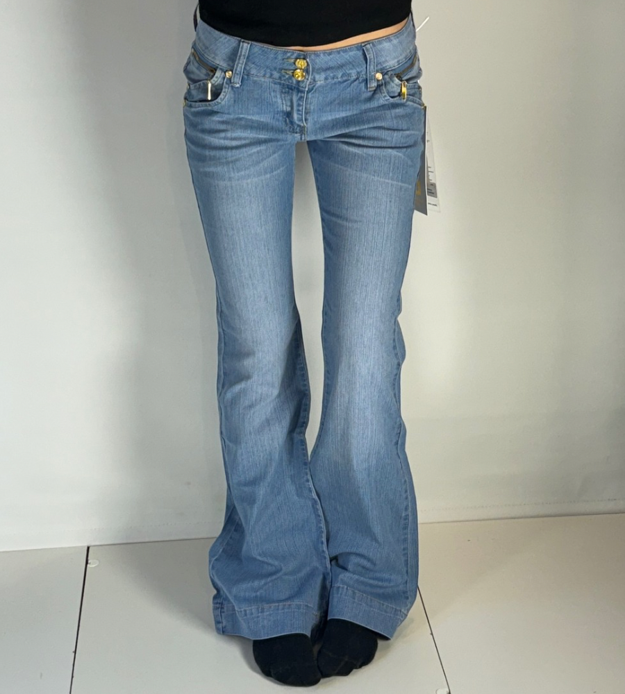 Lågmidjade jeans–stl: S