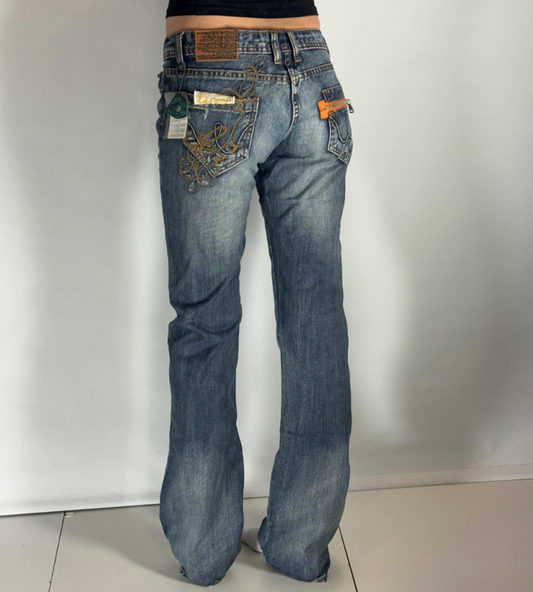 Lågmidjade jeans–stl: S