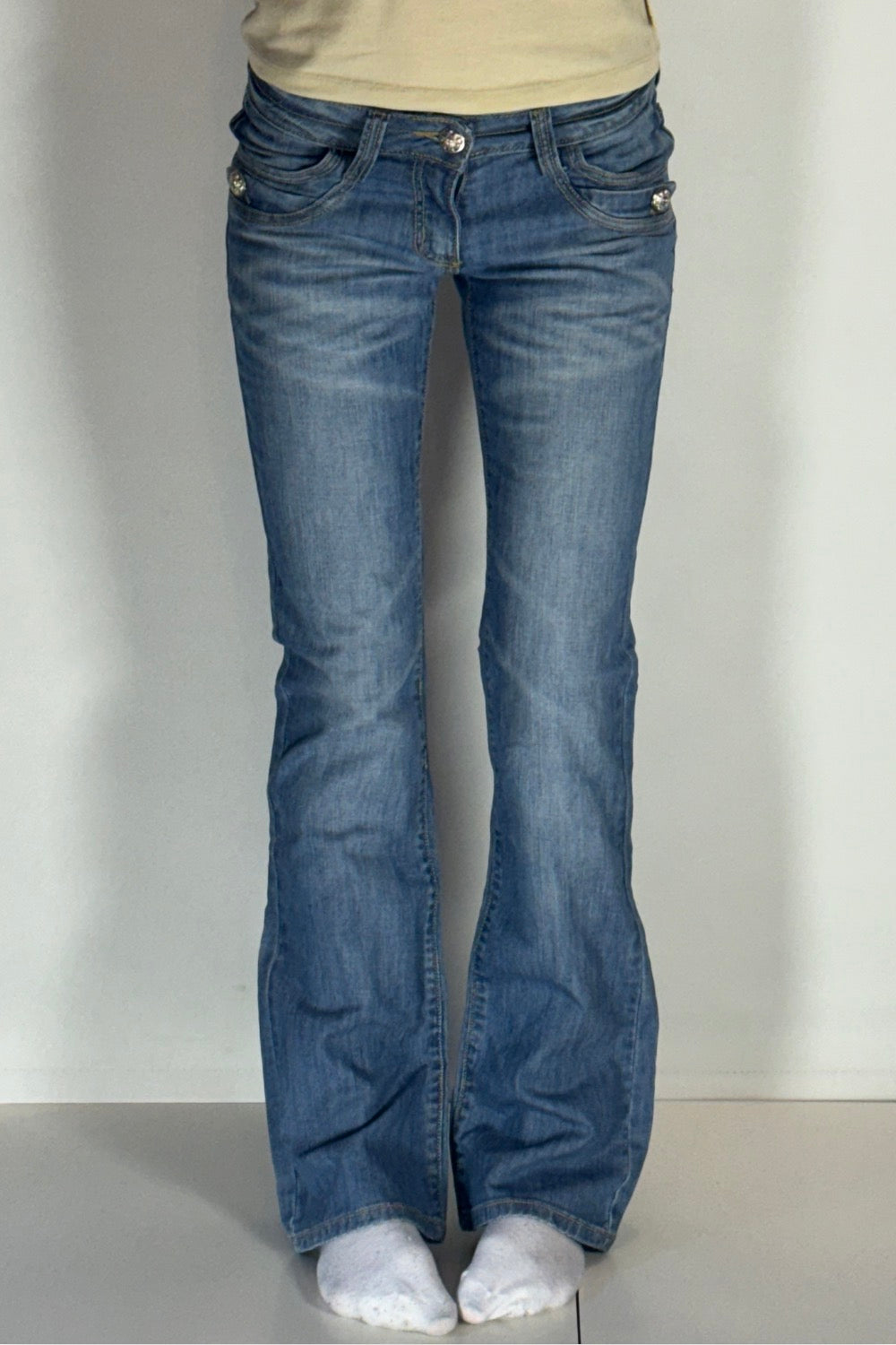 Lågmidjade jeans–stl: XS
