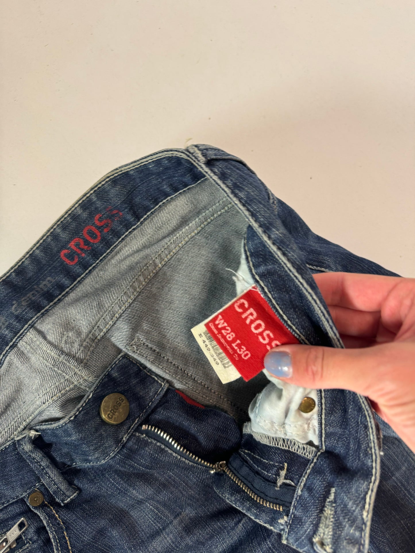 Lågmidjade jeans–stl: M