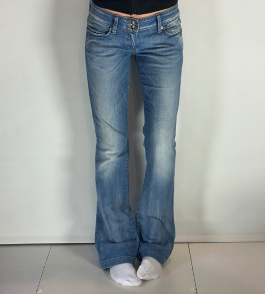 Lågmidjade jeans–stl: S