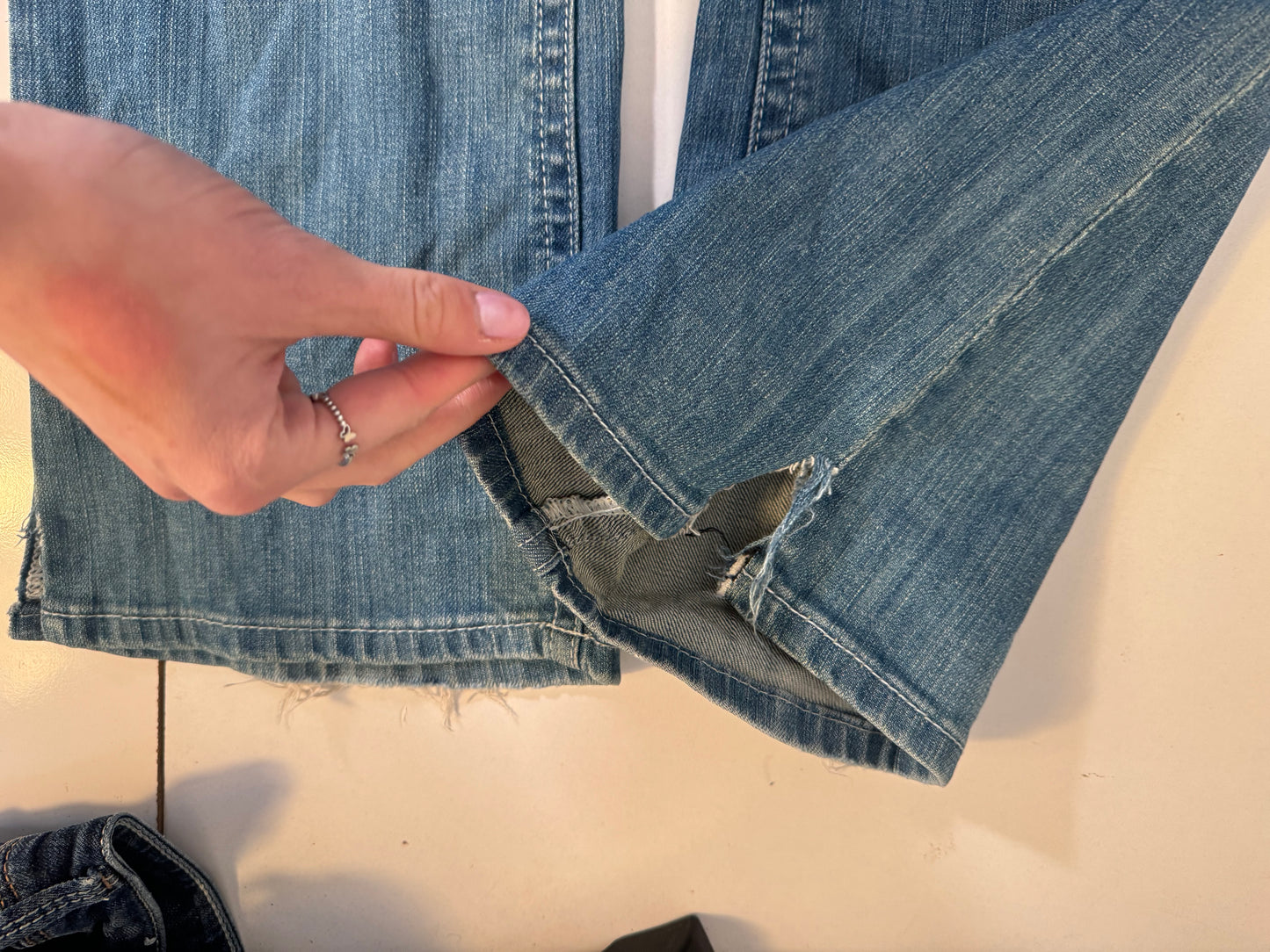 Lavtaljede jeans str: S
