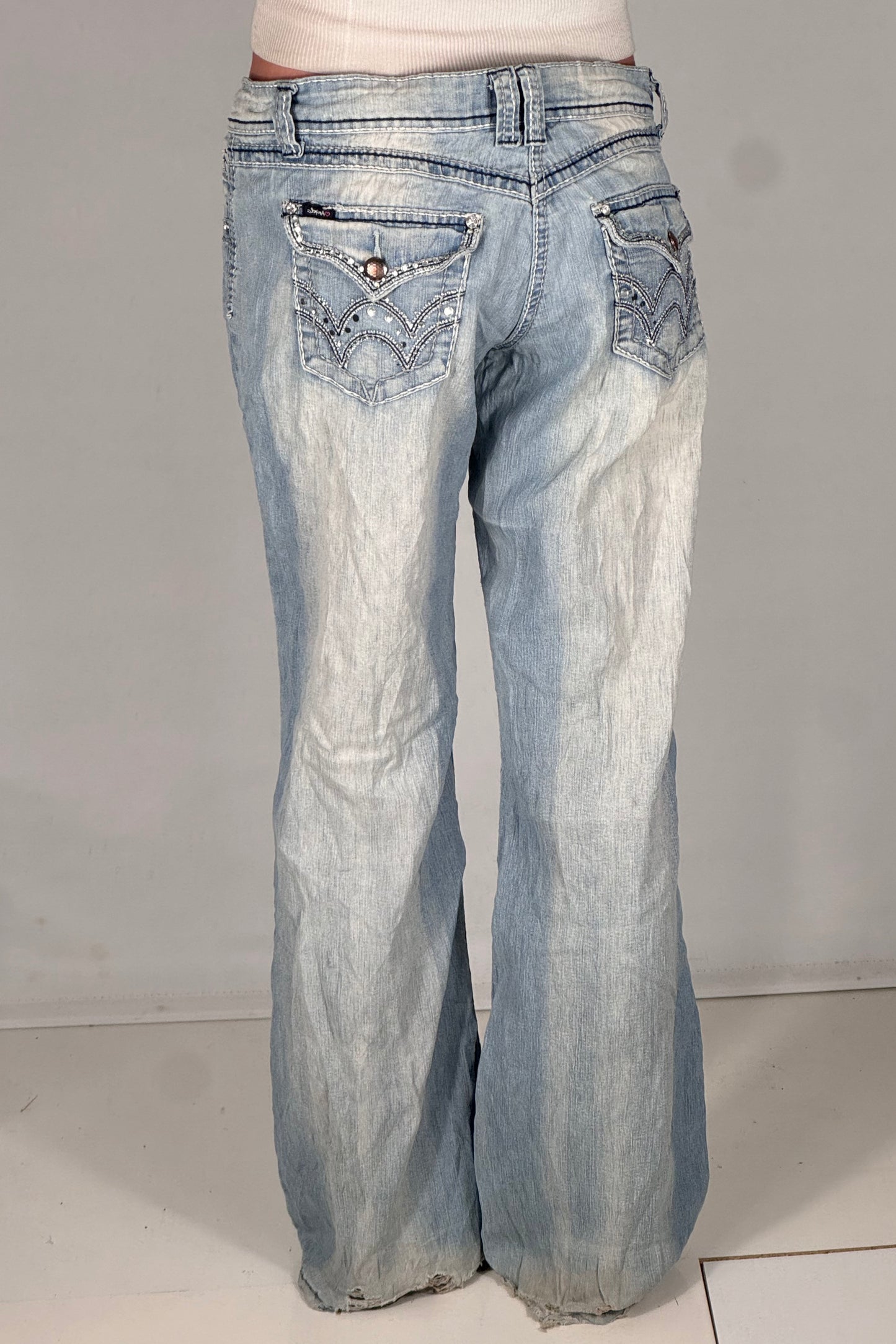 Lavtaljede jeans str: M
