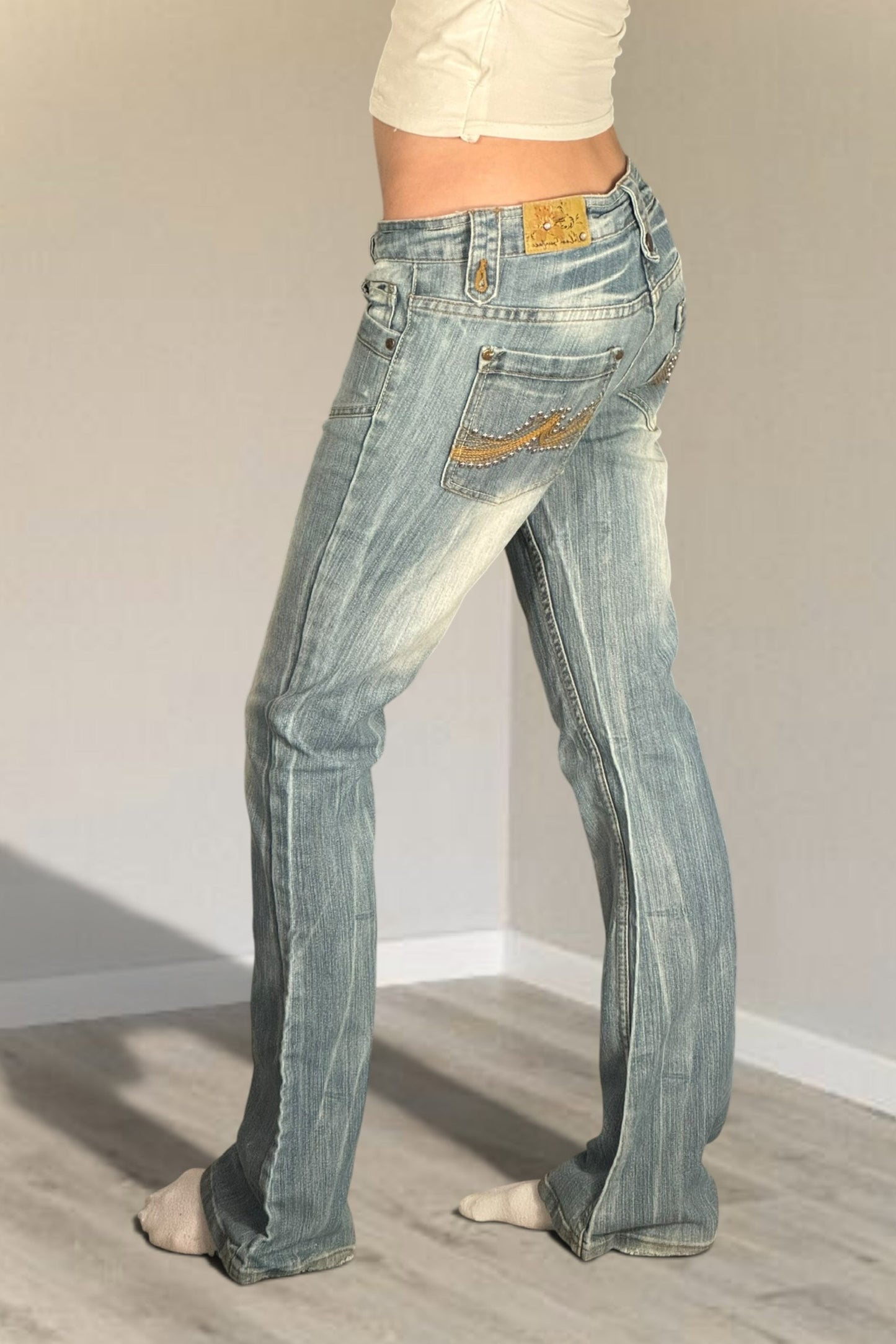 Lågmidjade jeans stl: S/M