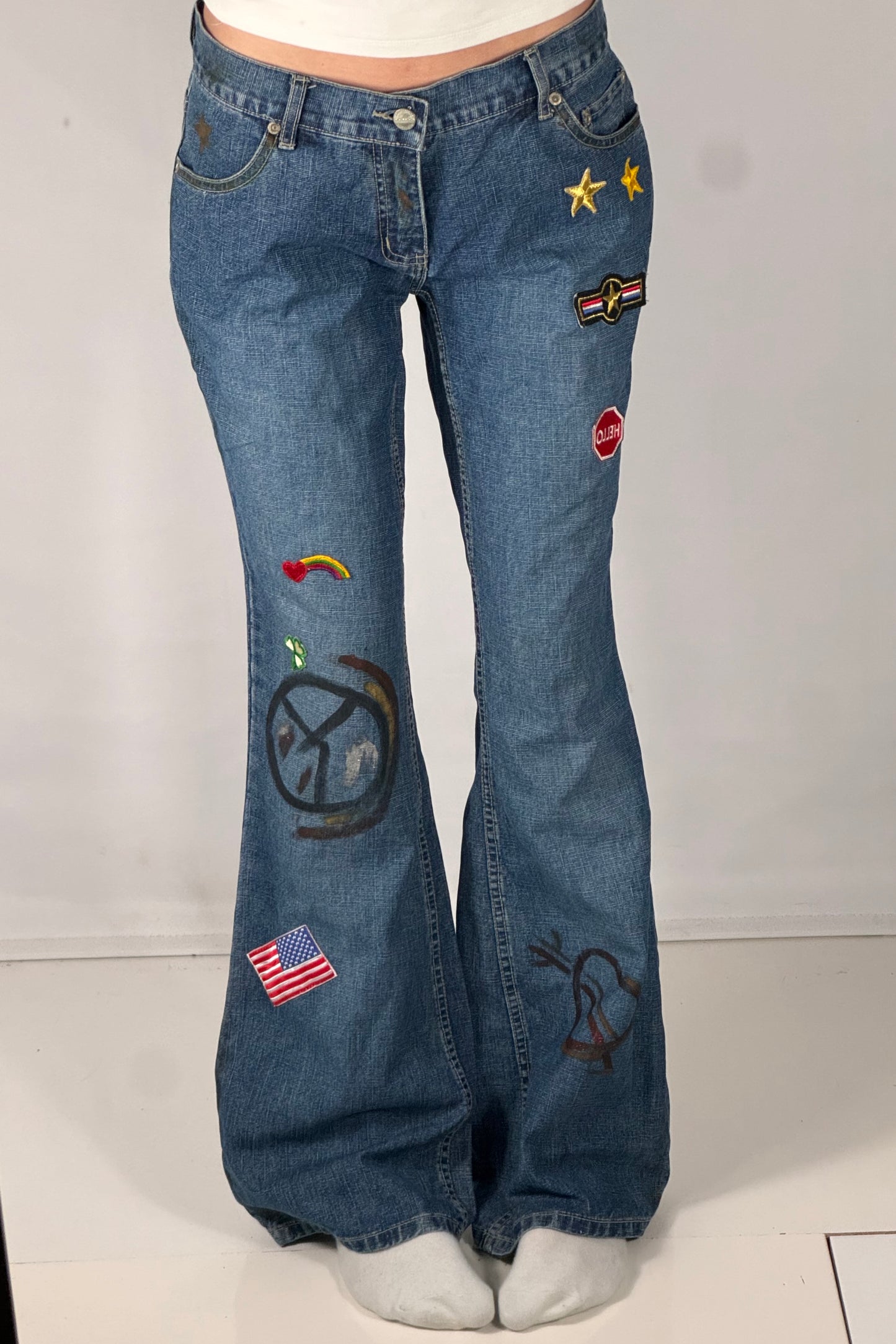 Lågmidjade jeans stl: S