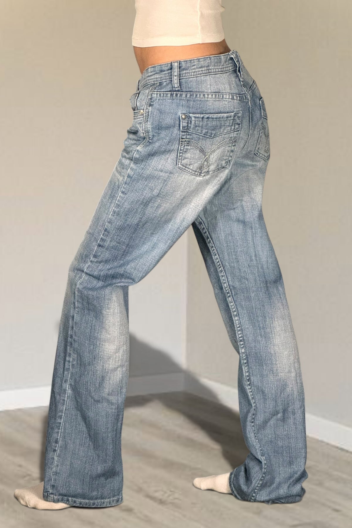 Lågmidjade jeans stl: M