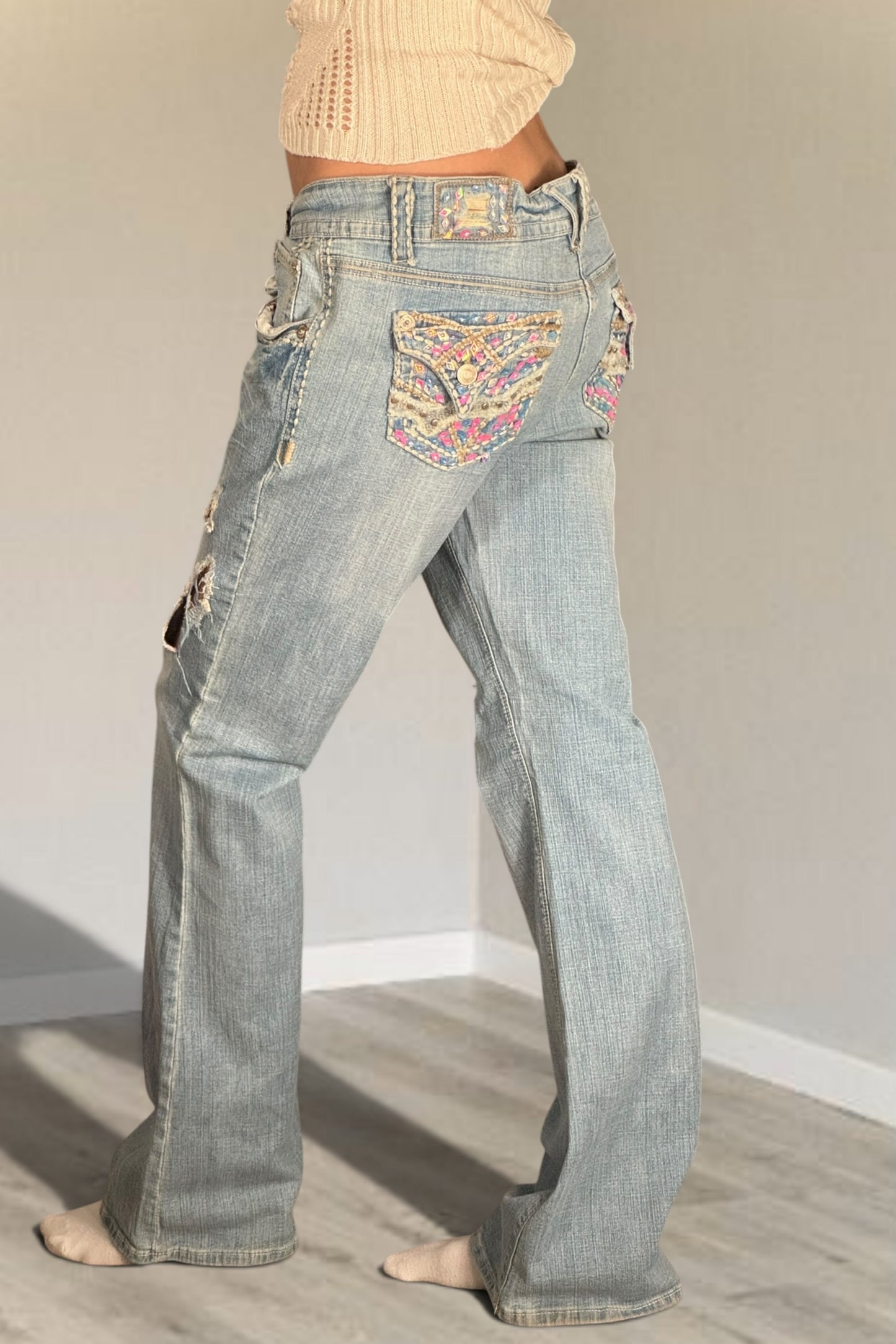 Lågmidjade jeans stl: M