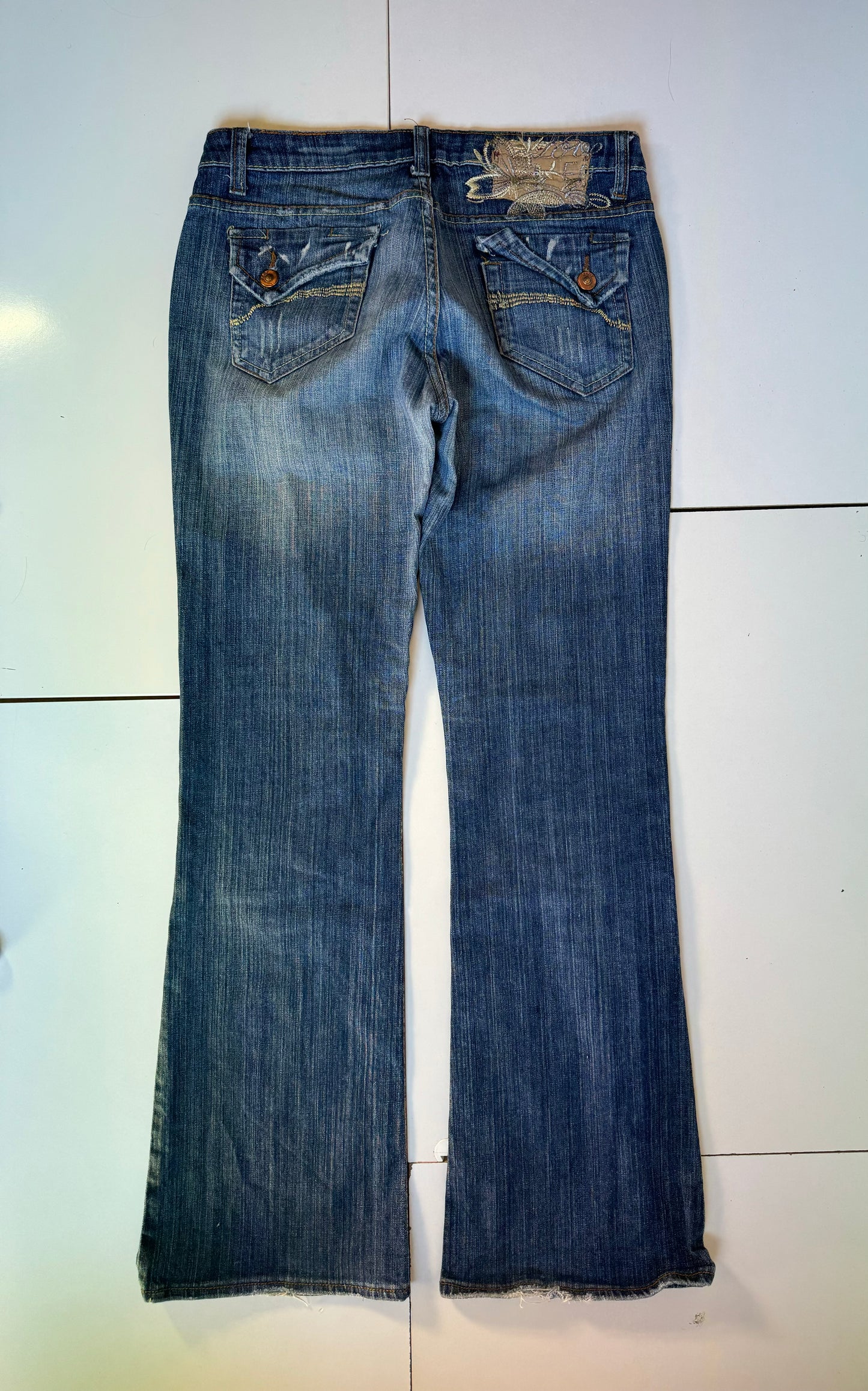 Lågmidjade jeans–stl: S/M