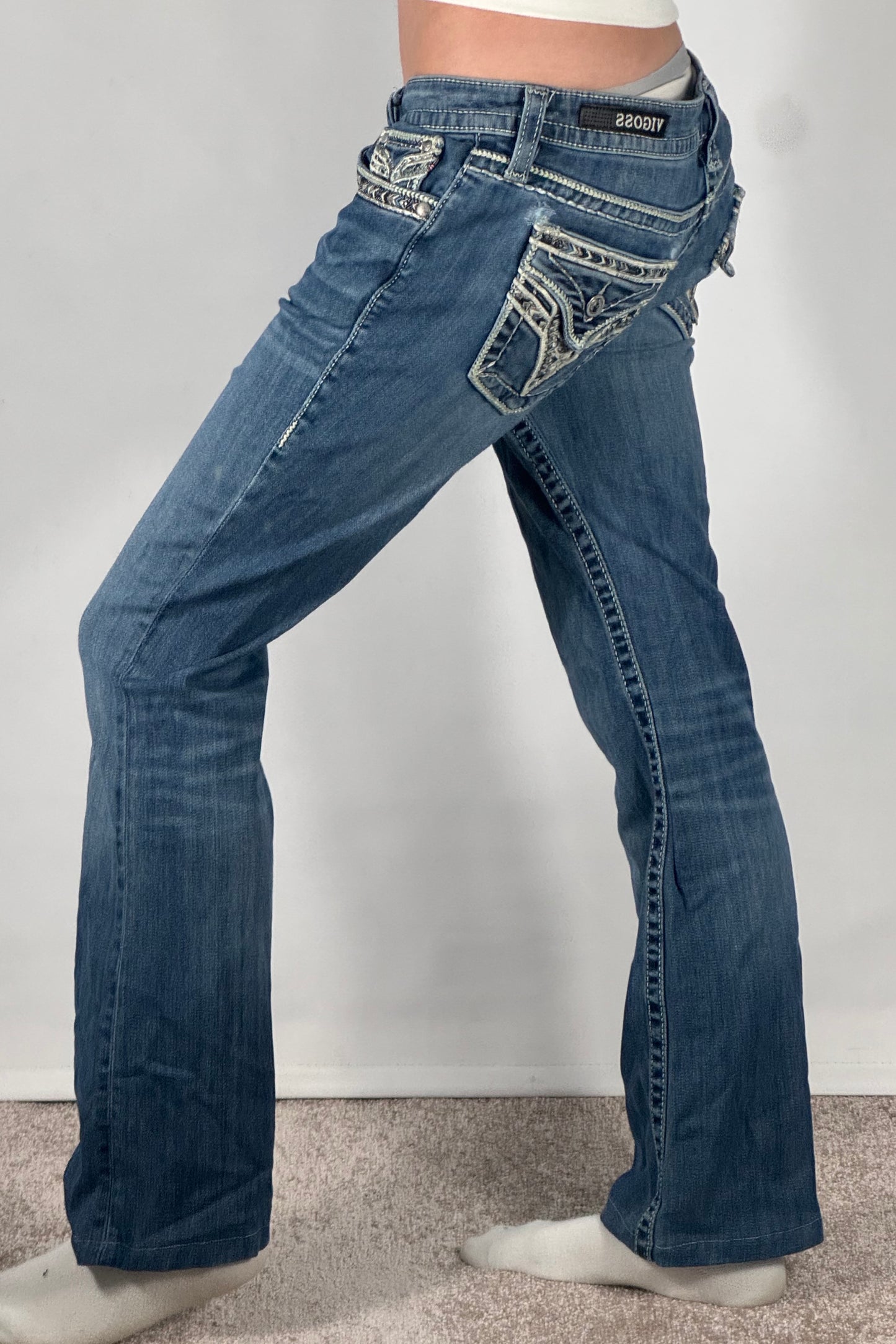 Lavtaljede jeans str: S