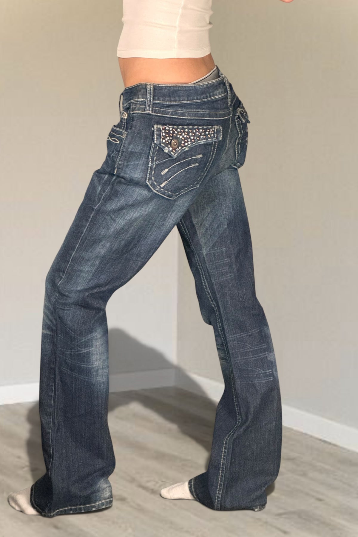 Lågmidjade jeans stl: M