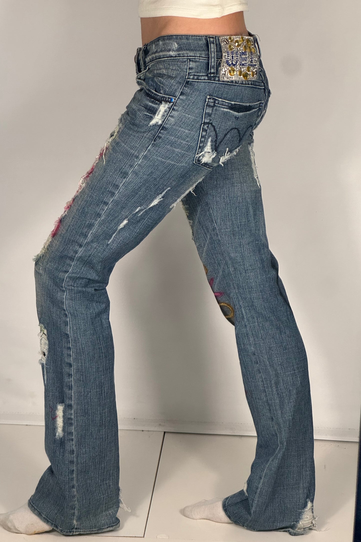 Lågmidjade jeans stl: S